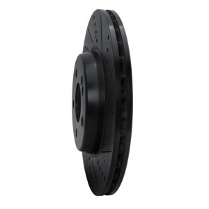 Mercedes-Benz GLC350e Brake Rotor (1) - Rear Right - R1 Concepts - Drilled & Slotted - Black - `16-`23